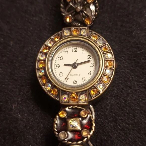 Vintage Avon Bejeweled Stretch Quartz Watch - Picture 2 of 6